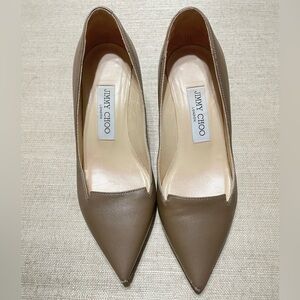 Jimmy Choo Tan Leather Women's Shoes